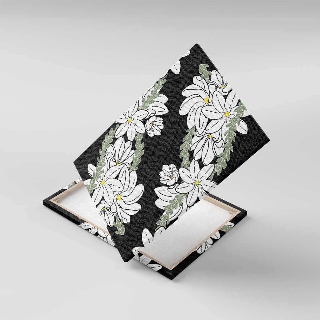 Ia Orana Tahiti Tiare Canvas Wall Art Black Lei - Polynesian Pride