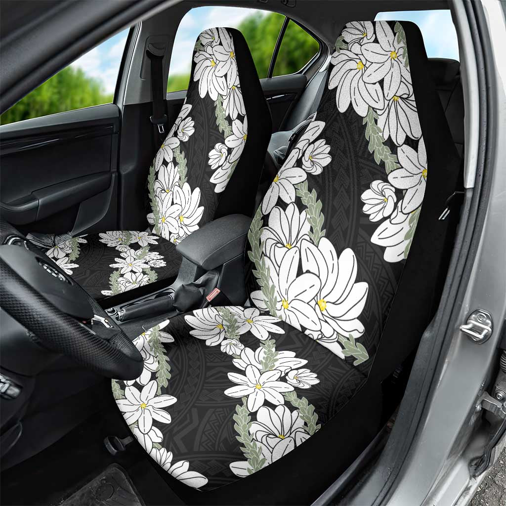 Ia Orana Tahiti Tiare Car Seat Cover Black Lei - Polynesian Pride