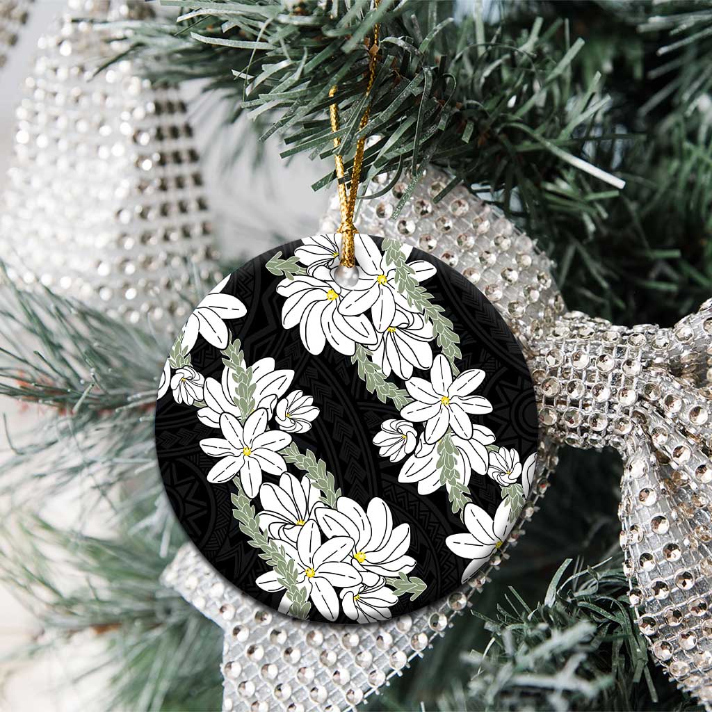 Ia Orana Tahiti Tiare Ceramic Ornament Black Lei - Polynesian Pride