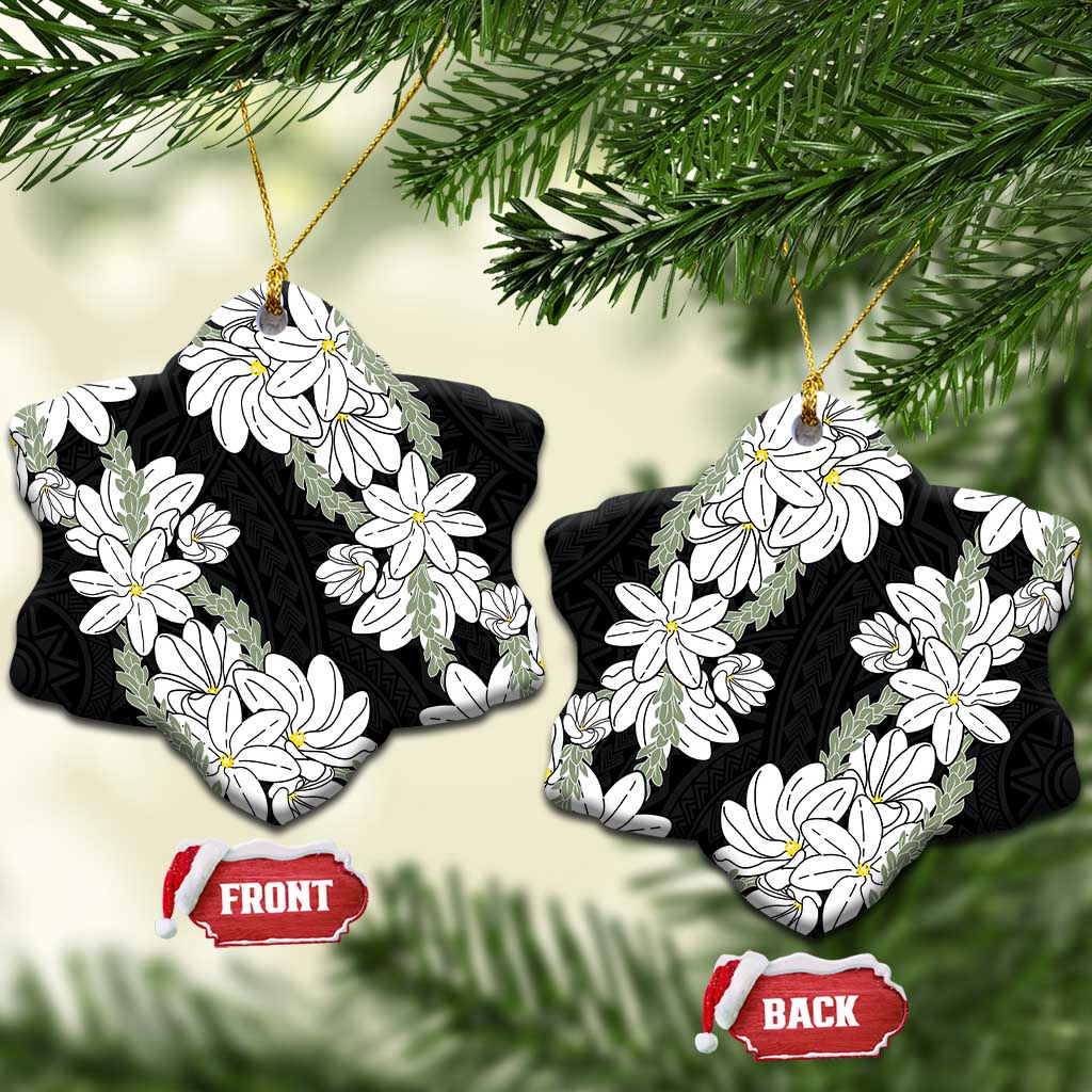 Ia Orana Tahiti Tiare Ceramic Ornament Black Lei - Polynesian Pride