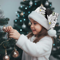 Ia Orana Tahiti Tiare Christmas Santa Hat Black Lei - Polynesian Pride