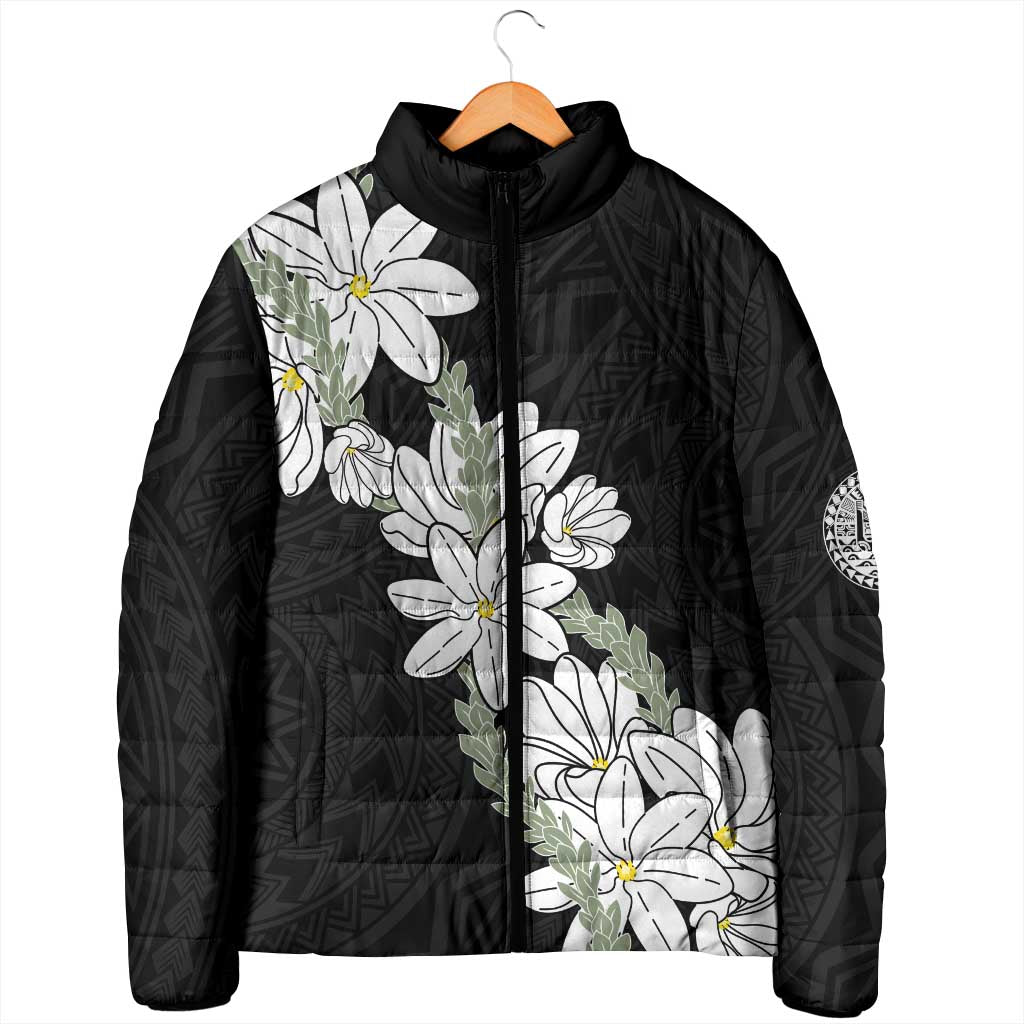 Ia Orana Tahiti Tiare Padded Jacket Black Lei - Polynesian Pride