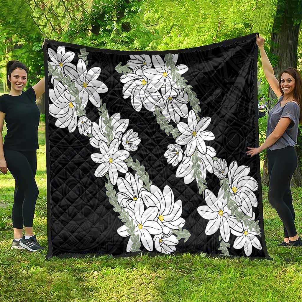 Ia Orana Tahiti Tiare Quilt Black Lei - Polynesian Pride