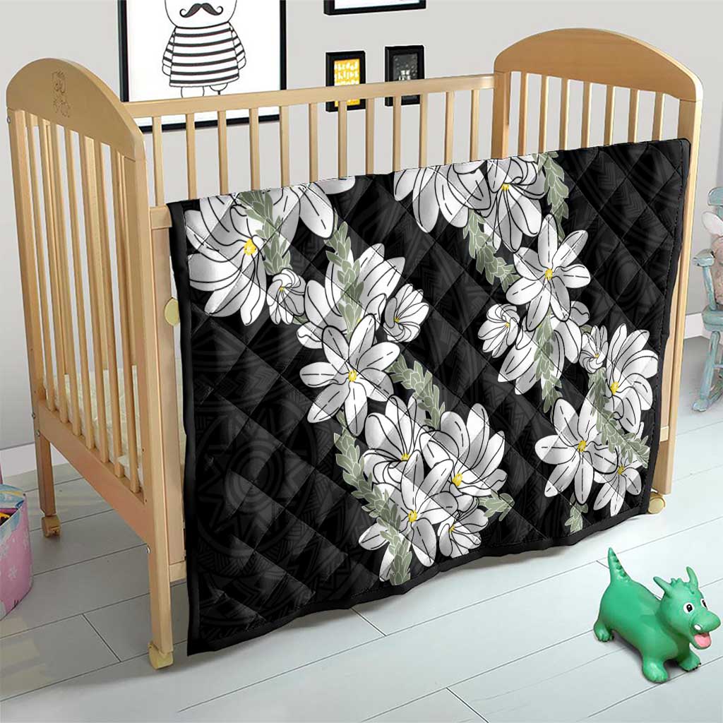 Ia Orana Tahiti Tiare Quilt Black Lei - Polynesian Pride