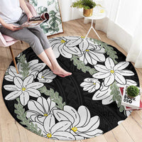 Ia Orana Tahiti Tiare Round Carpet Black Lei - Polynesian Pride