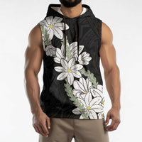 Ia Orana Tahiti Tiare Sleeveless Hoodie Black Lei - Polynesian Pride