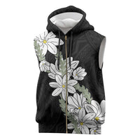 Ia Orana Tahiti Tiare Sleeveless Zip Hoodie Black Lei - Polynesian Pride