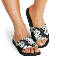 Ia Orana Tahiti Tiare Slide Sandals Black Lei - Polynesian Pride