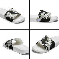 Ia Orana Tahiti Tiare Slide Sandals Black Lei - Polynesian Pride