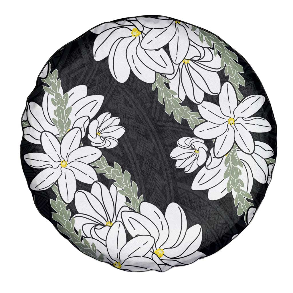 Ia Orana Tahiti Tiare Spare Tire Cover Black Lei - Polynesian Pride
