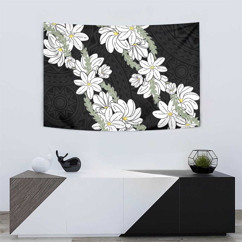 Ia Orana Tahiti Tiare Tapestry Black Lei - Polynesian Pride