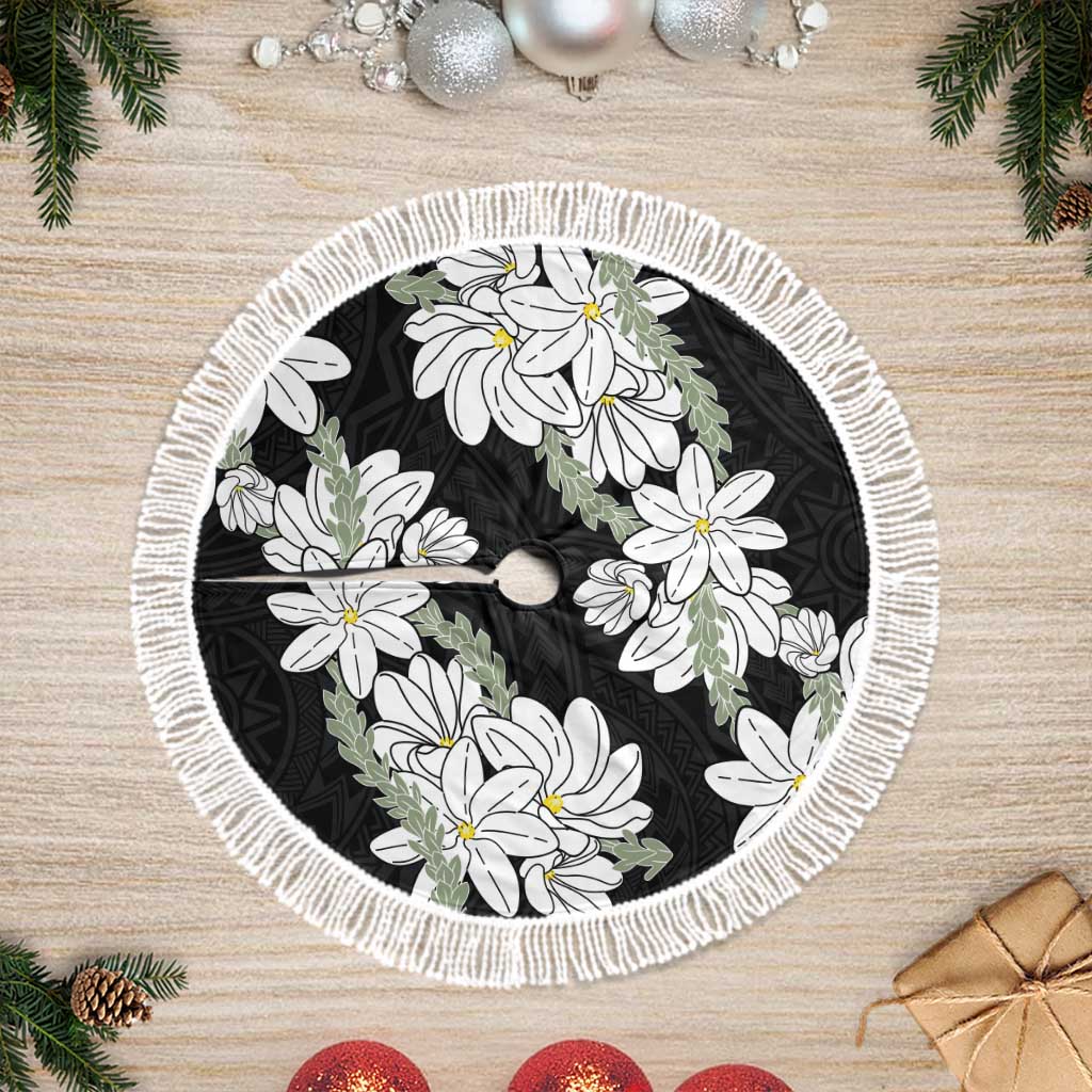 Ia Orana Tahiti Tiare Tree Skirt Black Lei - Polynesian Pride