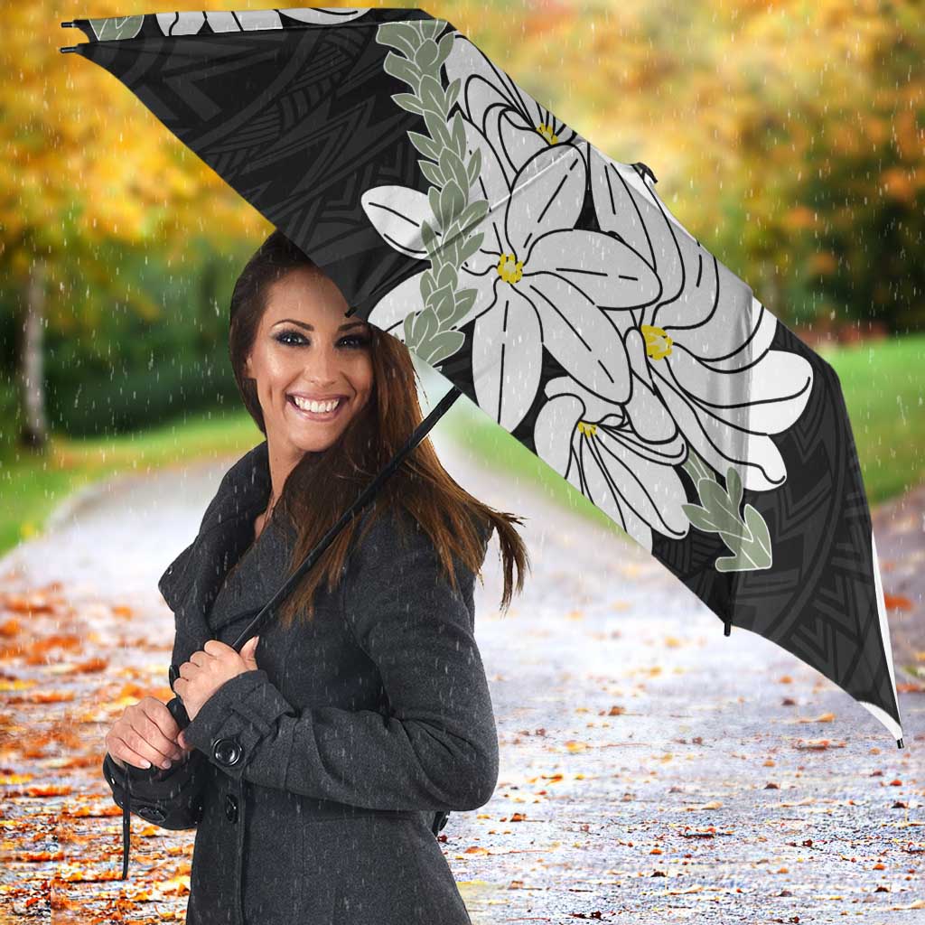 Ia Orana Tahiti Tiare Umbrella Black Lei - Polynesian Pride