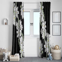 Ia Orana Tahiti Tiare Window Curtain Black Lei - Polynesian Pride