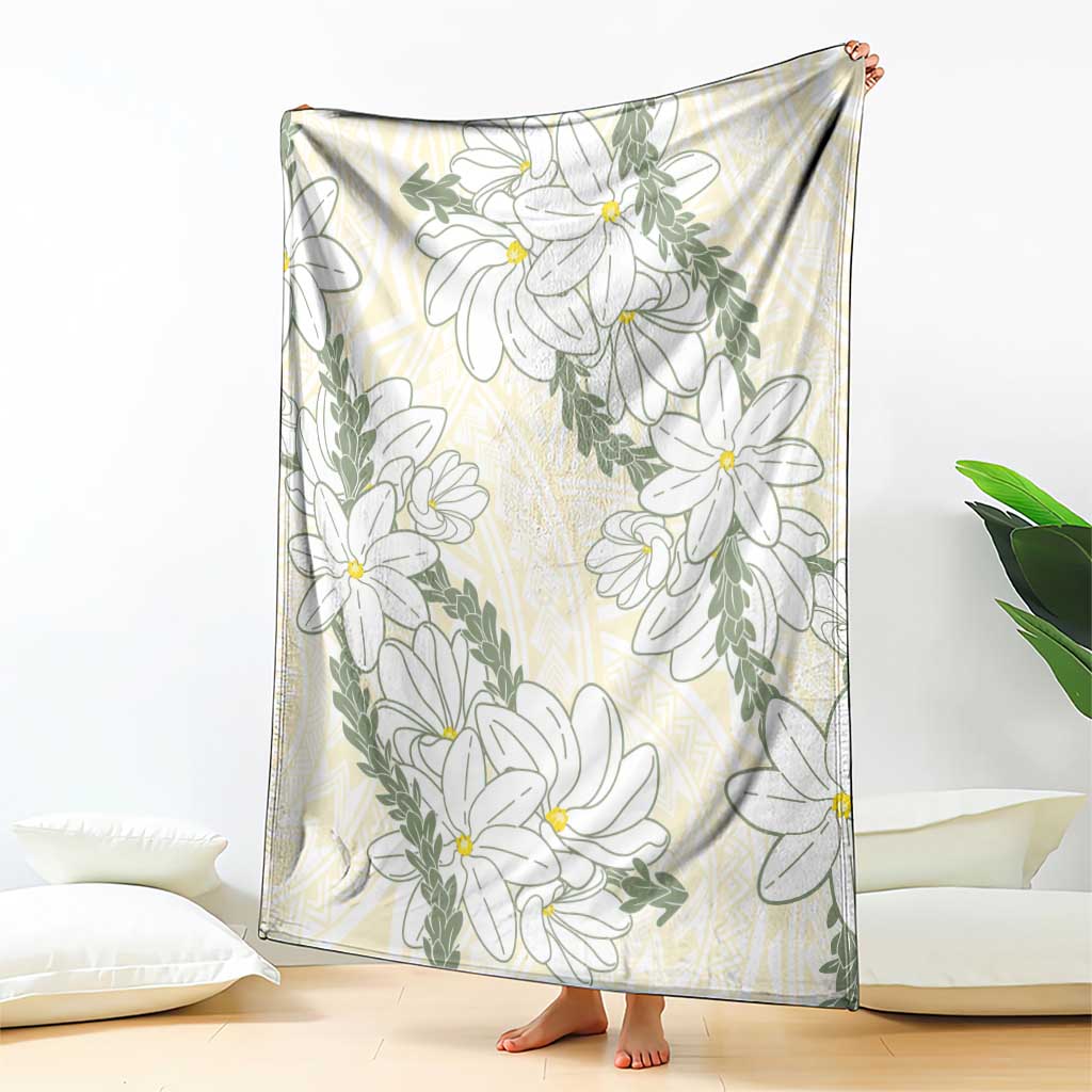 Ia Orana Tahiti Tiare Blanket Lemon Yellow Lei - Polynesian Pride