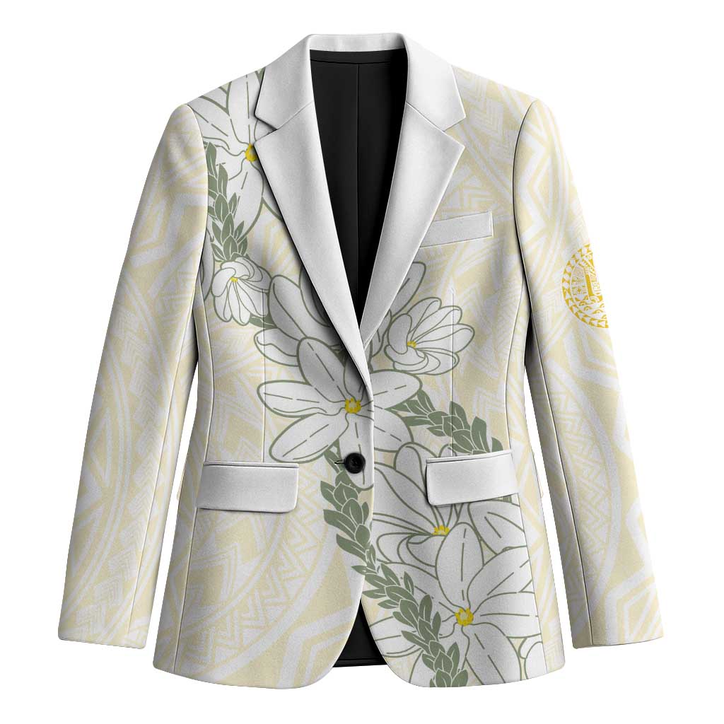 Ia Orana Tahiti Tiare Blazer Lemon Yellow Lei - Polynesian Pride