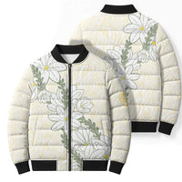 Ia Orana Tahiti Tiare Bomber Puffer Jacket Lemon Yellow Lei - Polynesian Pride