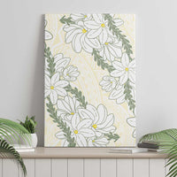Ia Orana Tahiti Tiare Canvas Wall Art Lemon Yellow Lei - Polynesian Pride