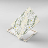 Ia Orana Tahiti Tiare Canvas Wall Art Lemon Yellow Lei - Polynesian Pride