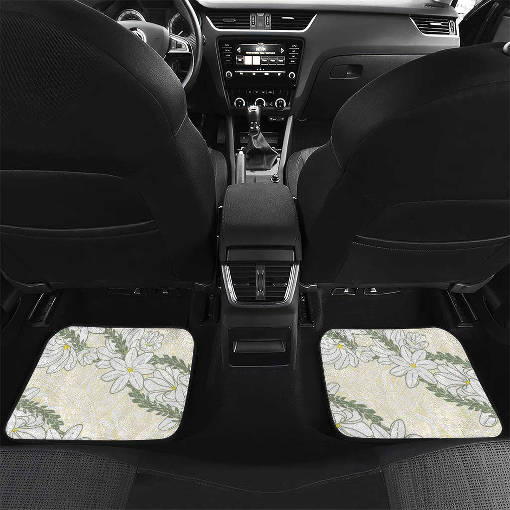 Ia Orana Tahiti Tiare Car Mats Lemon Yellow Lei - Polynesian Pride
