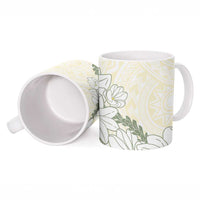 Ia Orana Tahiti Tiare Ceramic Mug Lemon Yellow Lei - Polynesian Pride