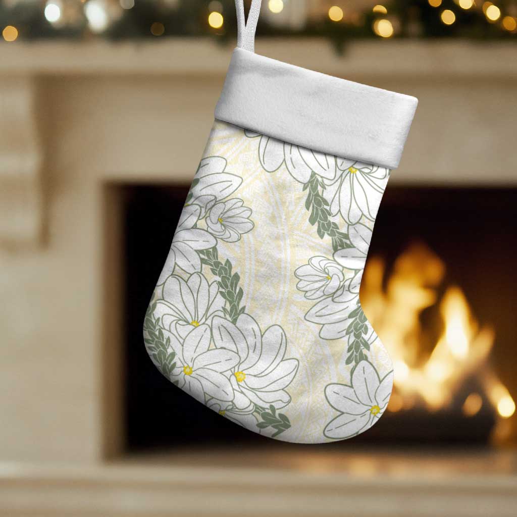 Ia Orana Tahiti Tiare Christmas Stocking Lemon Yellow Lei - Polynesian Pride