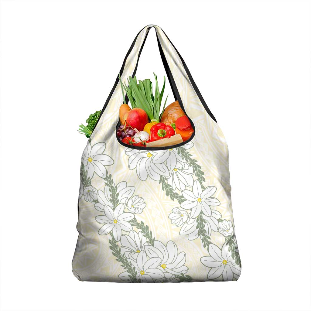 Ia Orana Tahiti Tiare Grocery Bag Lemon Yellow Lei - Polynesian Pride