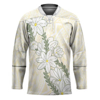 Ia Orana Tahiti Tiare Hockey Jersey Lemon Yellow Lei - Polynesian Pride
