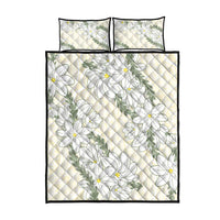 Ia Orana Tahiti Tiare Quilt Bed Set Lemon Yellow Lei - Polynesian Pride