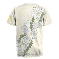 Ia Orana Tahiti Tiare Rugby Jersey Lemon Yellow Lei - Polynesian Pride