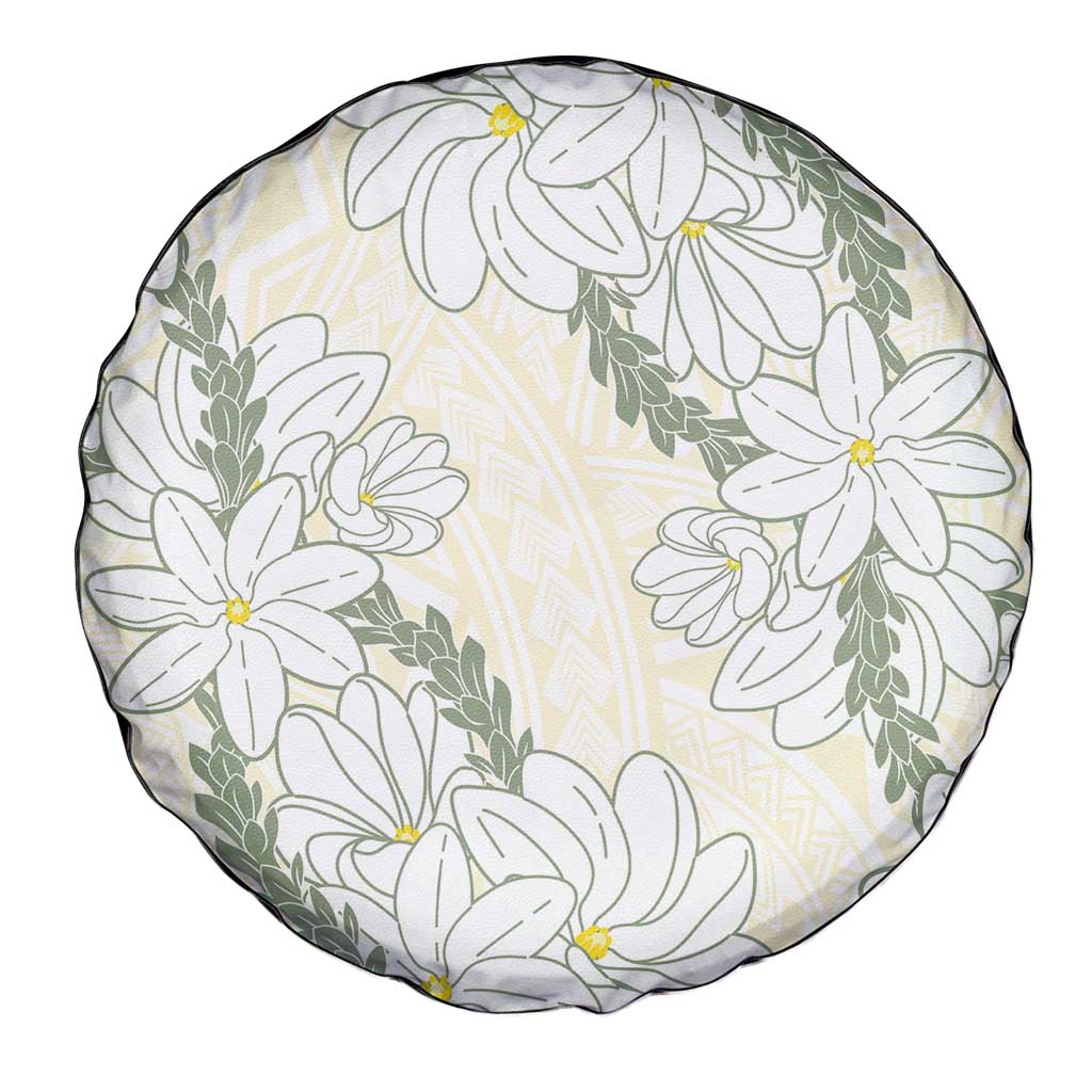 Ia Orana Tahiti Tiare Spare Tire Cover Lemon Yellow Lei - Polynesian Pride