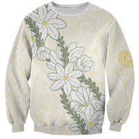 Ia Orana Tahiti Tiare Sweatshirt Lemon Yellow Lei - Polynesian Pride