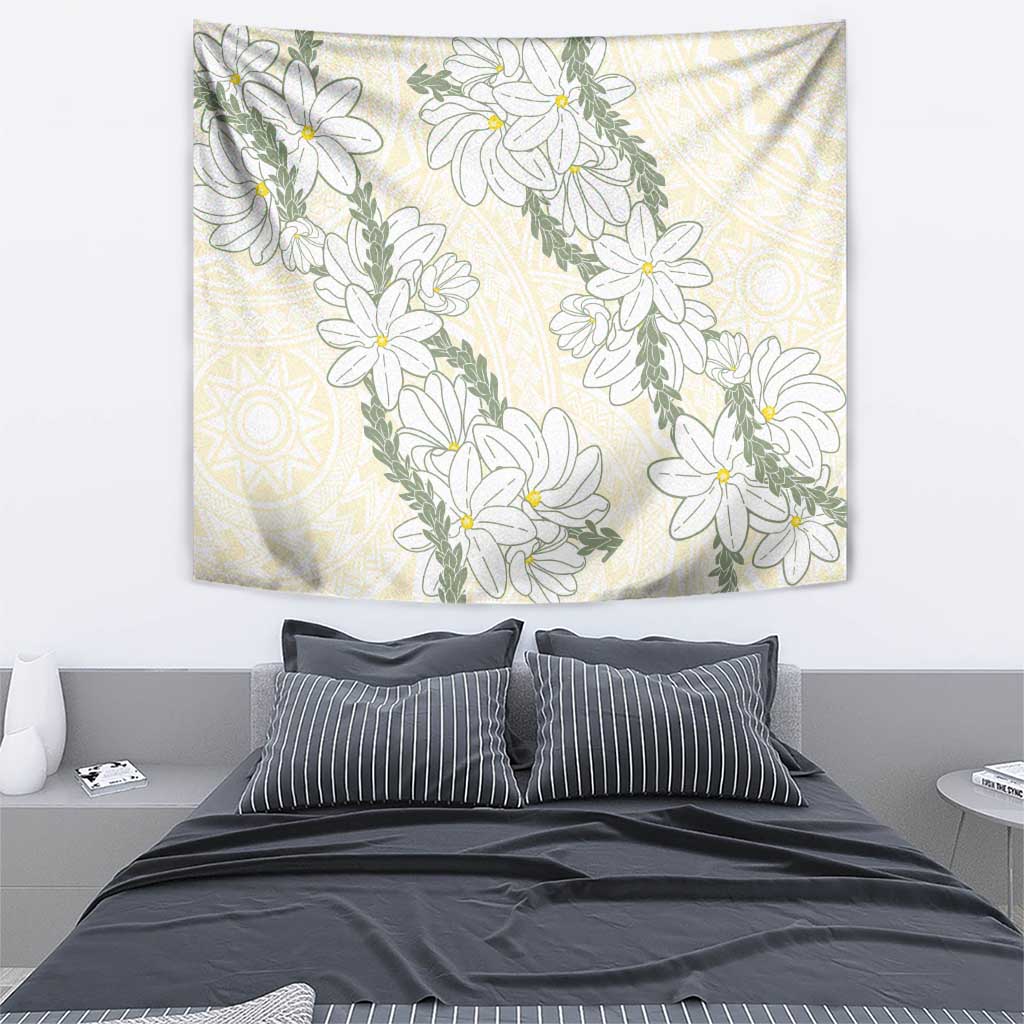 Ia Orana Tahiti Tiare Tapestry Lemon Yellow Lei - Polynesian Pride