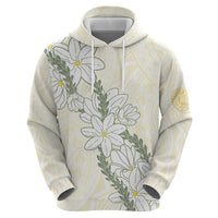 Ia Orana Tahiti Tiare Zip Hoodie Lemon Yellow Lei - Polynesian Pride
