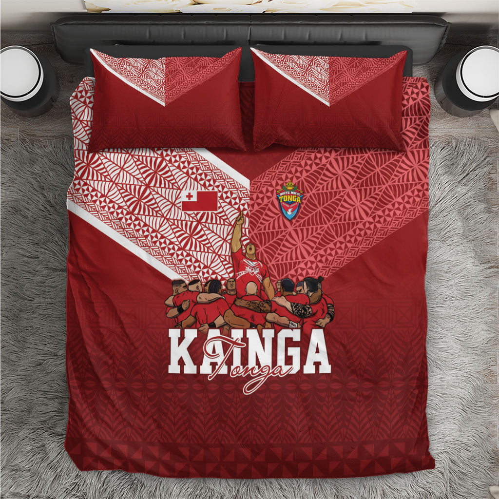 Mate Ma'a Tonga Ngatu Bedding Set Kainga - Sipi Tau LT7 Red - Polynesian Pride