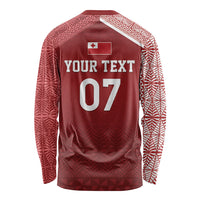 Mate Ma'a Tonga Custom Ngatu Long Sleeve Shirt Kainga - Sipi Tau LT7 - Polynesian Pride