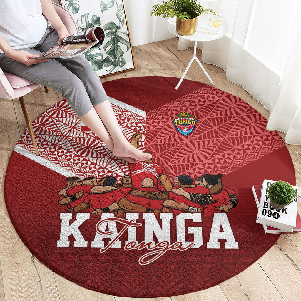 Mate Ma'a Tonga Ngatu Round Carpet Kainga - Sipi Tau LT7 - Polynesian Pride