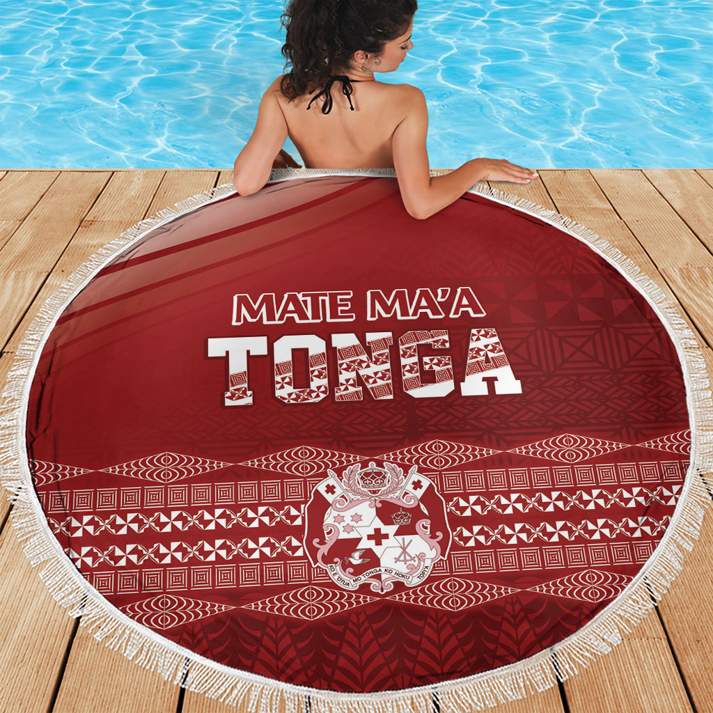 Mate Ma'a Tonga Beach Blanket Basic Ngatu Kupesi Motif LT7 - Polynesian Pride