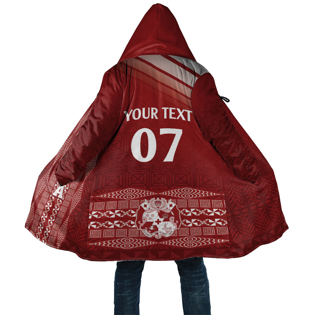 Mate Ma'a Tonga Custom Cloak Basic Ngatu Kupesi Motif LT7 Unisex Red - Polynesian Pride