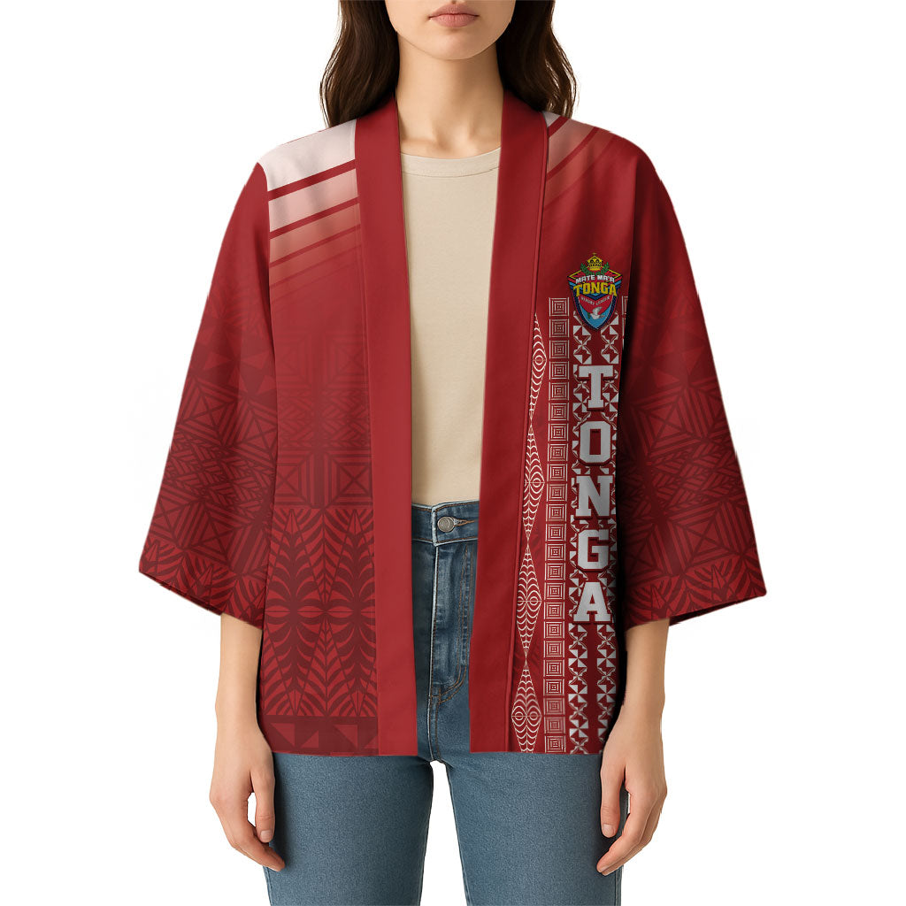 Mate Ma'a Tonga Custom Kimono Basic Ngatu Kupesi Motif LT7 - Polynesian Pride