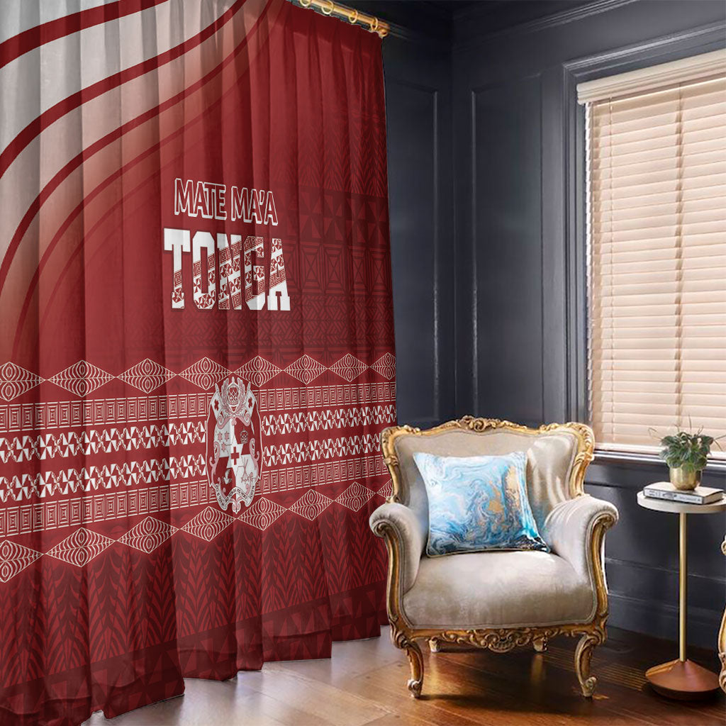 Mate Ma'a Tonga Window Curtain Basic Ngatu Kupesi Motif LT7 - Polynesian Pride