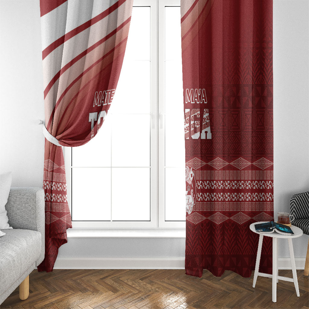Mate Ma'a Tonga Window Curtain Basic Ngatu Kupesi Motif LT7 - Polynesian Pride