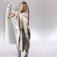 Hawaiian Quilt Tapa On Beige Palaka Motifs Hooded Blanket LT7 - Polynesian Pride