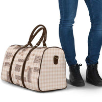 Hawaiian Quilt Tapa On Beige Palaka Motifs Travel Bag LT7 - Polynesian Pride