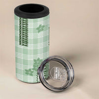 Hawaiian Quilt Tapa On Pastel Mint Palaka Motifs 4 in 1 Can Cooler Tumbler