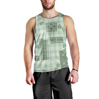 Hawaiian Quilt Tapa On Pastel Mint Palaka Motifs Men Tank Top LT7 - Polynesian Pride
