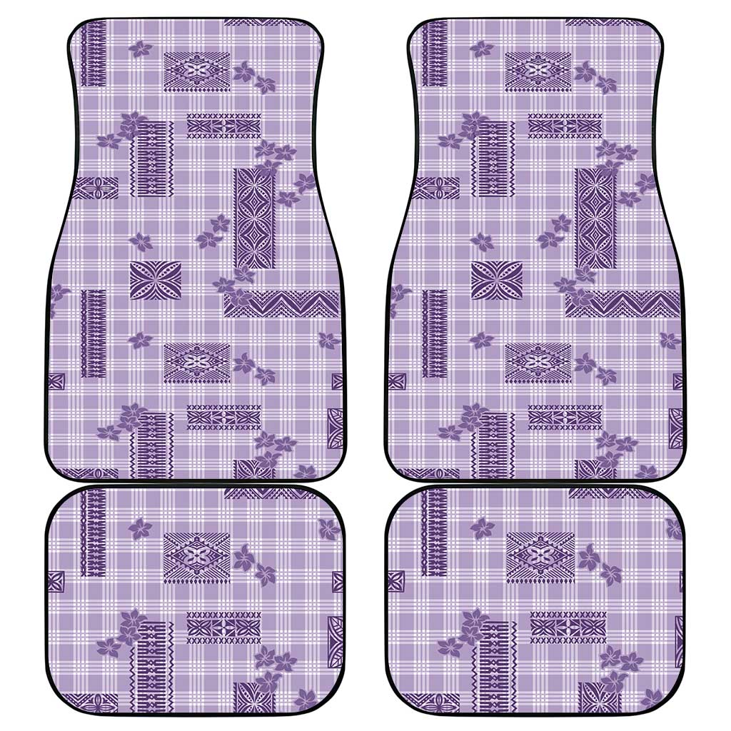 Hawaiian Quilt Tapa On Lilac Palaka Motifs Car Mats