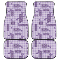 Hawaiian Quilt Tapa On Lilac Palaka Motifs Car Mats