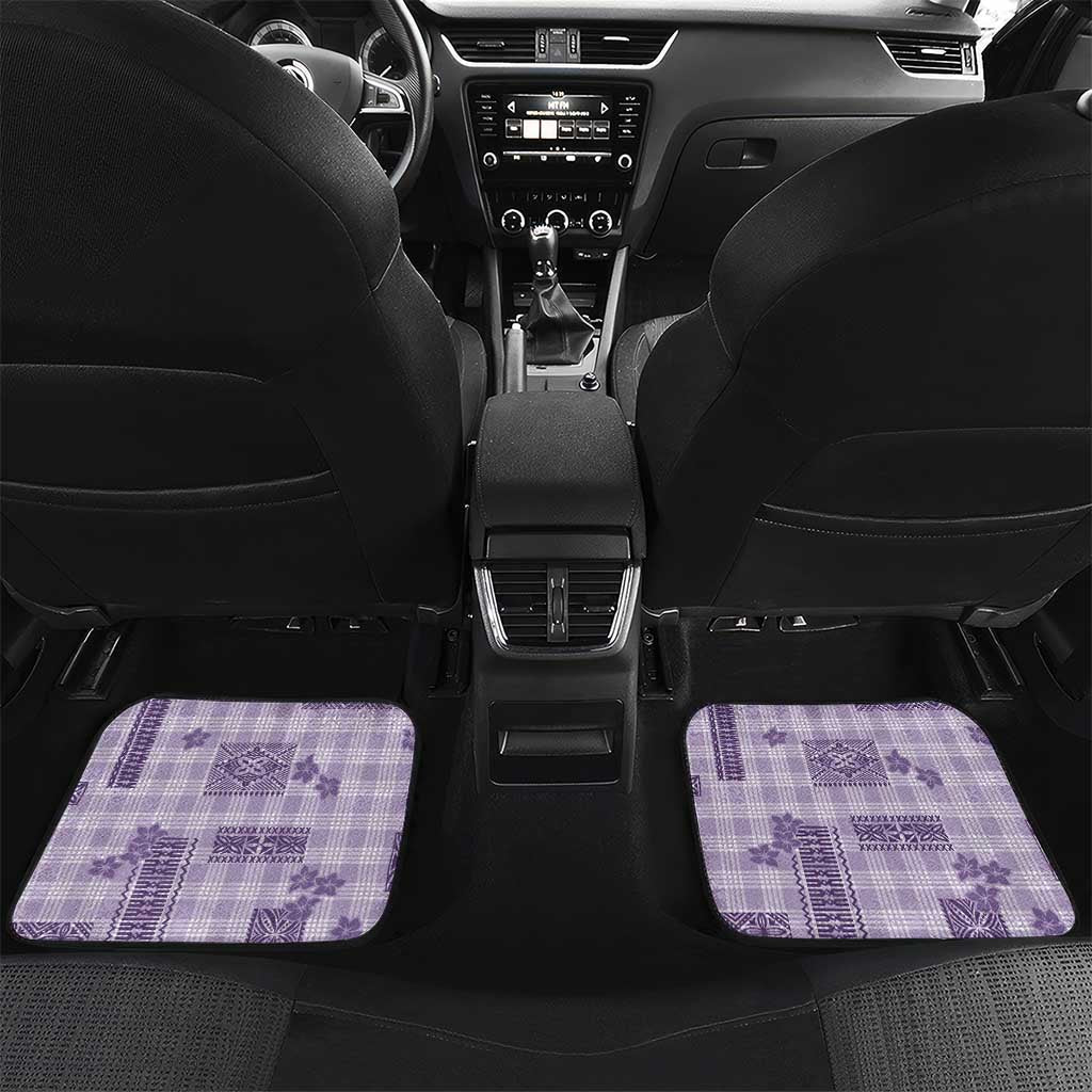 Hawaiian Quilt Tapa On Lilac Palaka Motifs Car Mats