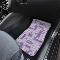 Hawaiian Quilt Tapa On Lilac Palaka Motifs Car Mats
